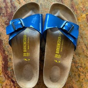 Birkenstock sandals size 39. Royal blue color. Barely worn.